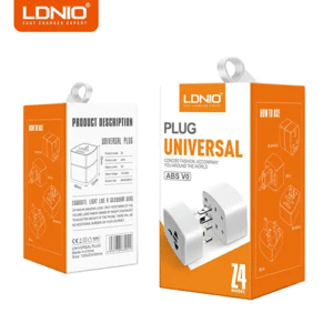 Adaptador de viaje universal LDNIO Z4 compatible con más de 150 países, seguro y compacto
