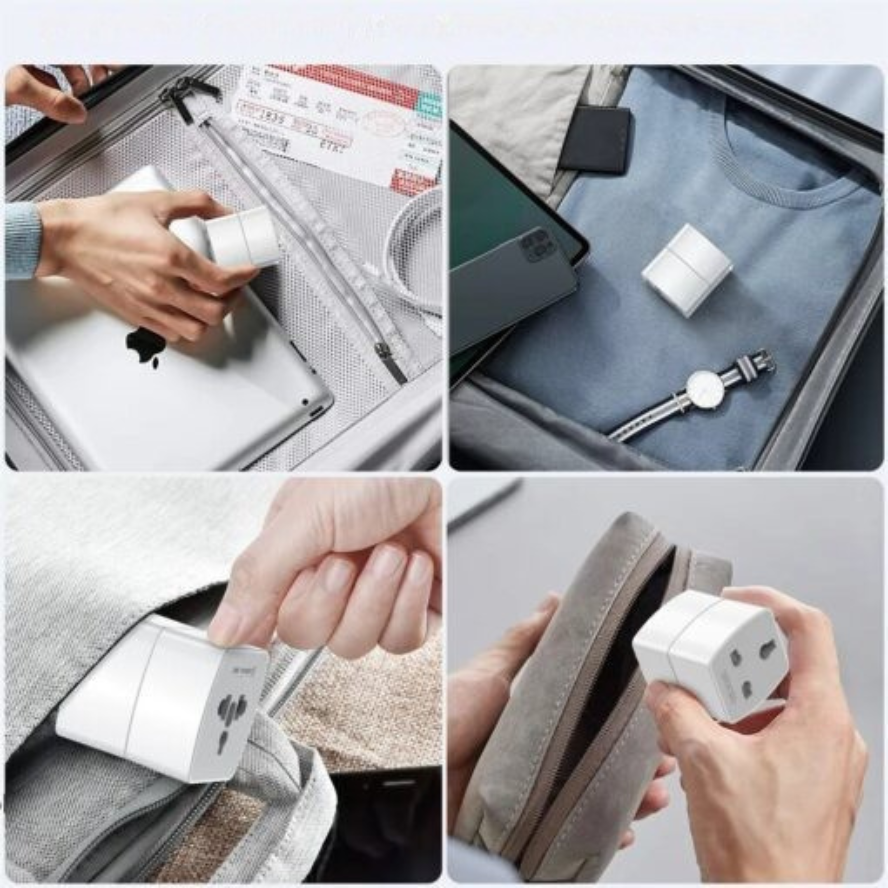 Adaptador de viaje universal LDNIO Z4 compatible con más de 150 países, seguro y compacto