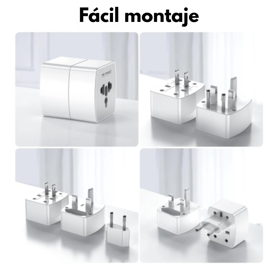 Adaptador de viaje universal LDNIO Z4 compatible con más de 150 países, seguro y compacto