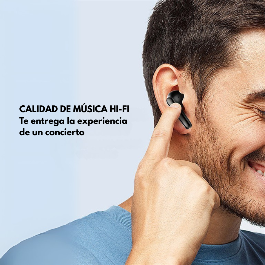 Audífonos Bluetooth LDNIO T01 in-ear con estuche de carga 350mAh, sonido Hi-Fi, reducción de ruido y Bluetooth 5.3 – venta en Chile