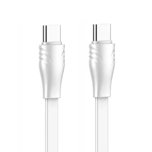 Cable de carga rápida LDNIO LC132C Tipo-C a Tipo-C de 2 metros con hasta 65W de potencia, ideal para celulares, laptops y tablets