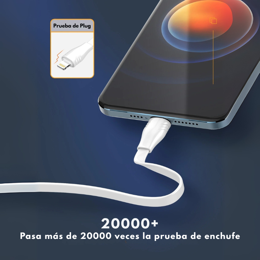 Cable USB LDNIO LS892 de 2 metros reforzado y compatible con carga rápida de hasta 25W