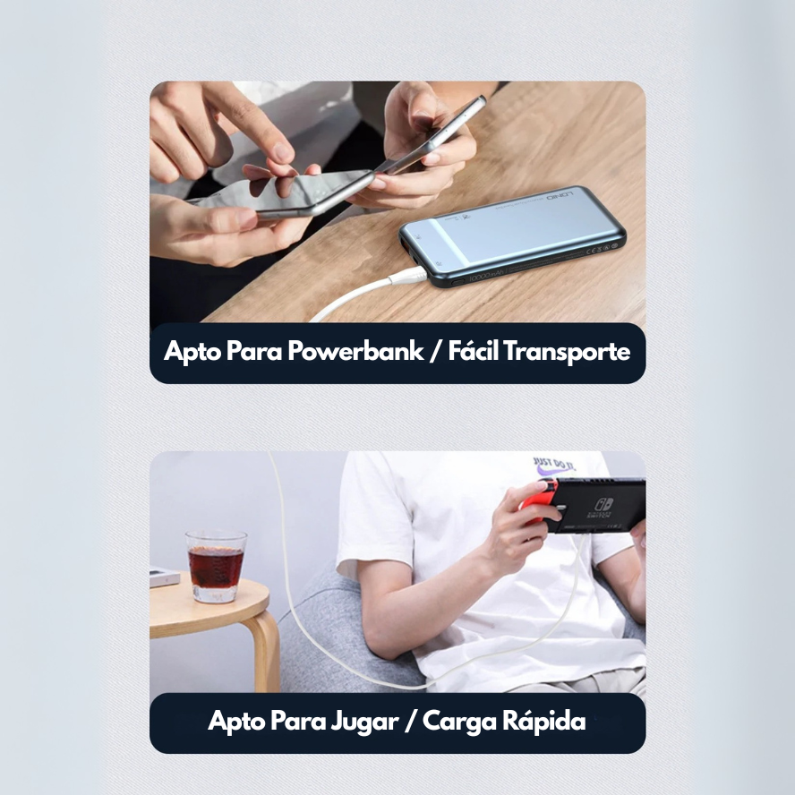 Cable USB LDNIO LS892 de 2 metros reforzado y compatible con carga rápida de hasta 25W