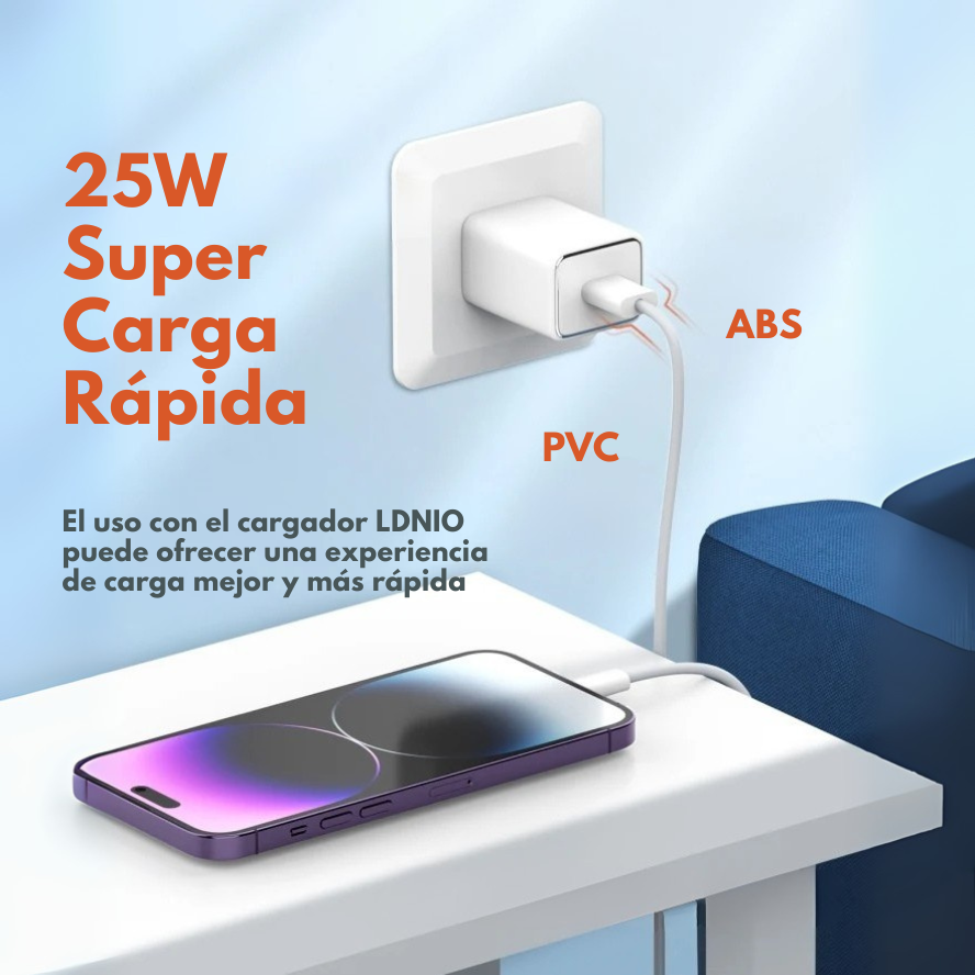 Cable Micro-USB LDNIO LS891 de 1 metro con carga rápida de 25W y diseño reforzado