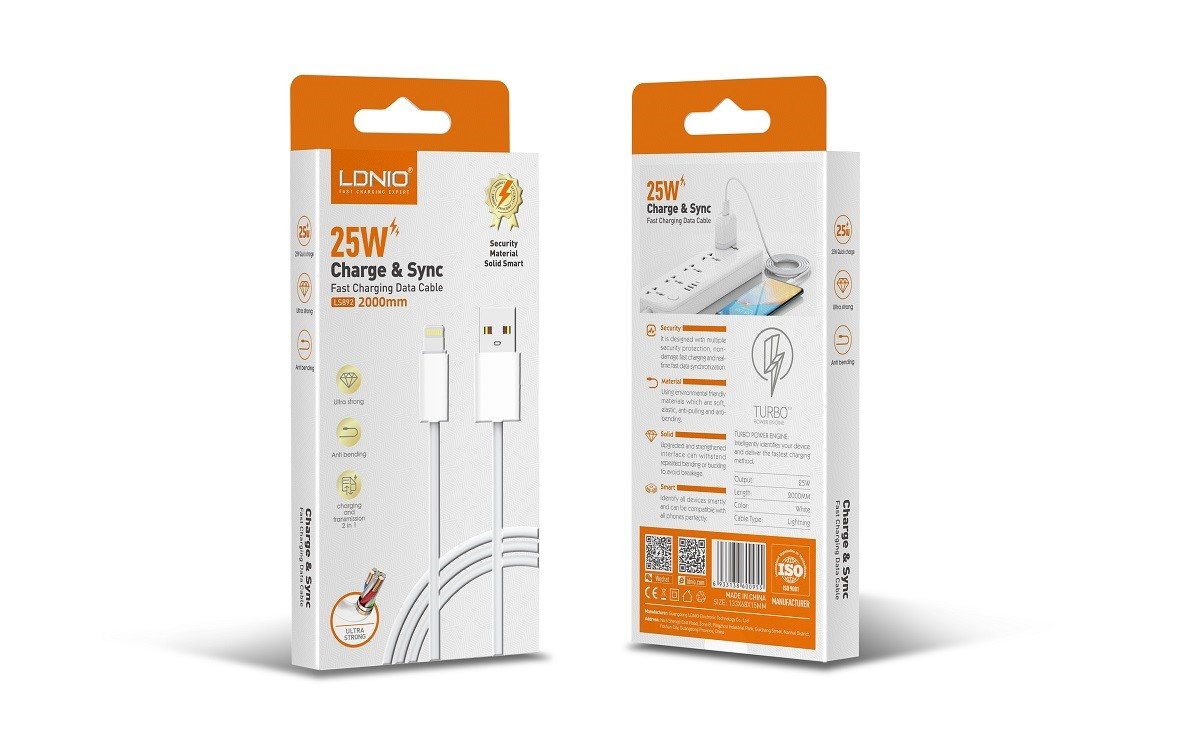Cable de Carga Rápida 25W USB-C | 1 Metro | Súper Reforzado | LDNIO LS891