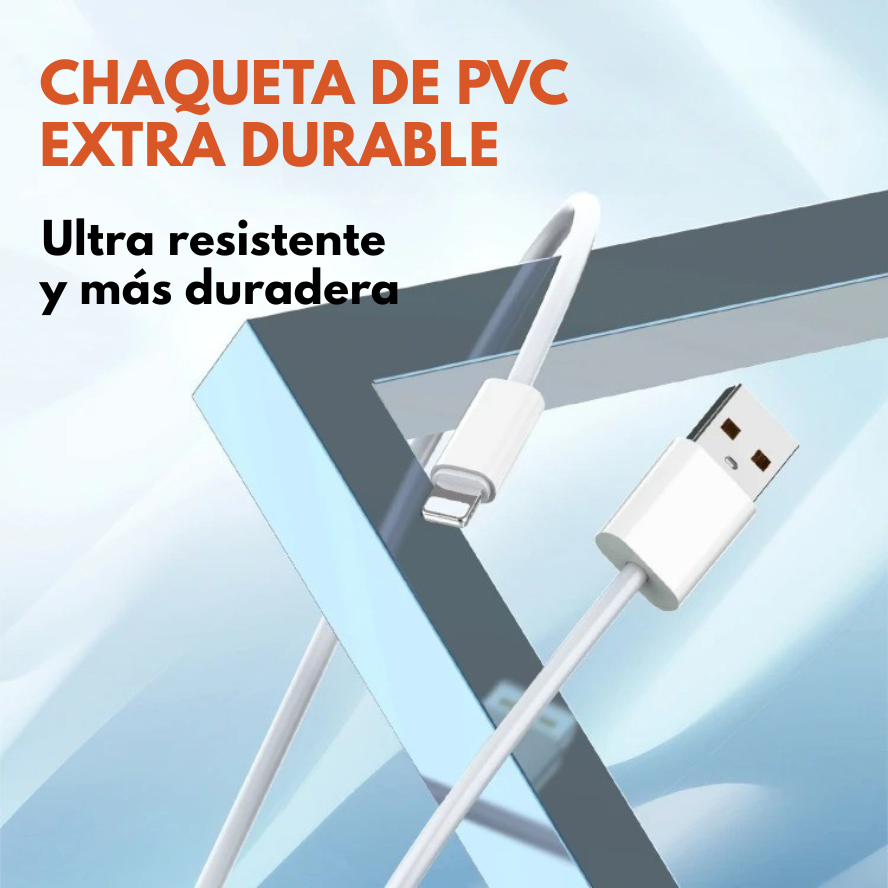 Cable USB LDNIO LS892 de 2 metros reforzado y compatible con carga rápida de hasta 25W