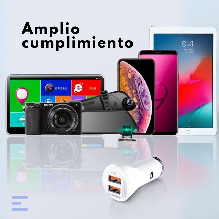 Cargador de auto rápido LDNIO C511Q con doble puerto USB-A QC3.0 y potencia de 36W, diseño compacto y seguro – venta en Chile