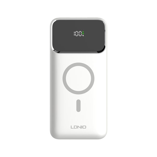 Power bank LDNIO PQ12 10.000mAh magnético con carga rápida inalámbrica y pantalla LED – disponible en Chile