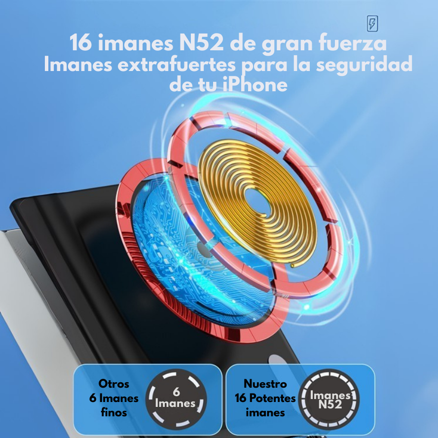 Power bank LDNIO PQ16 10.000mAh magnético con carga rápida inalámbrica y diseño ultra delgado – venta en Chile