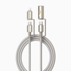 Cable de carga rápida LDNIO LC20 65W multifuncional con encendedor integrado USB-C Lightning resistente